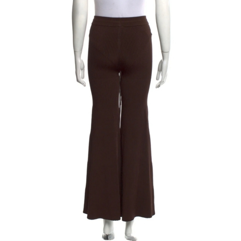 China Peter Do Brown Flared Ribbed Pants small - Picture 7 of 16